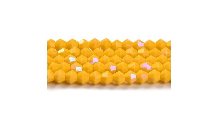copy of Perles toupie verre en 4mm jaune AB