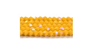 copy of Perles toupie verre en 4mm jaune AB