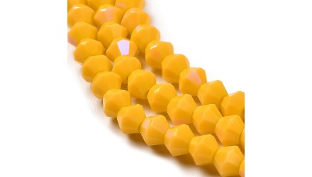 copy of Perles toupie verre en 4mm jaune AB