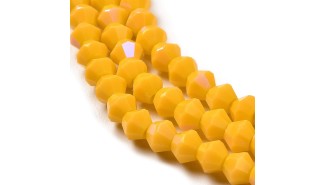 copy of Perles toupie verre en 4mm jaune AB