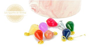 pendentif goutte acrylique