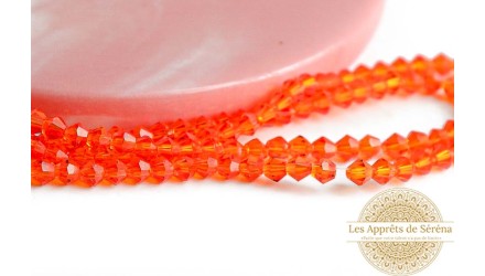 copy of Perles toupie verre en 4mm jaune AB