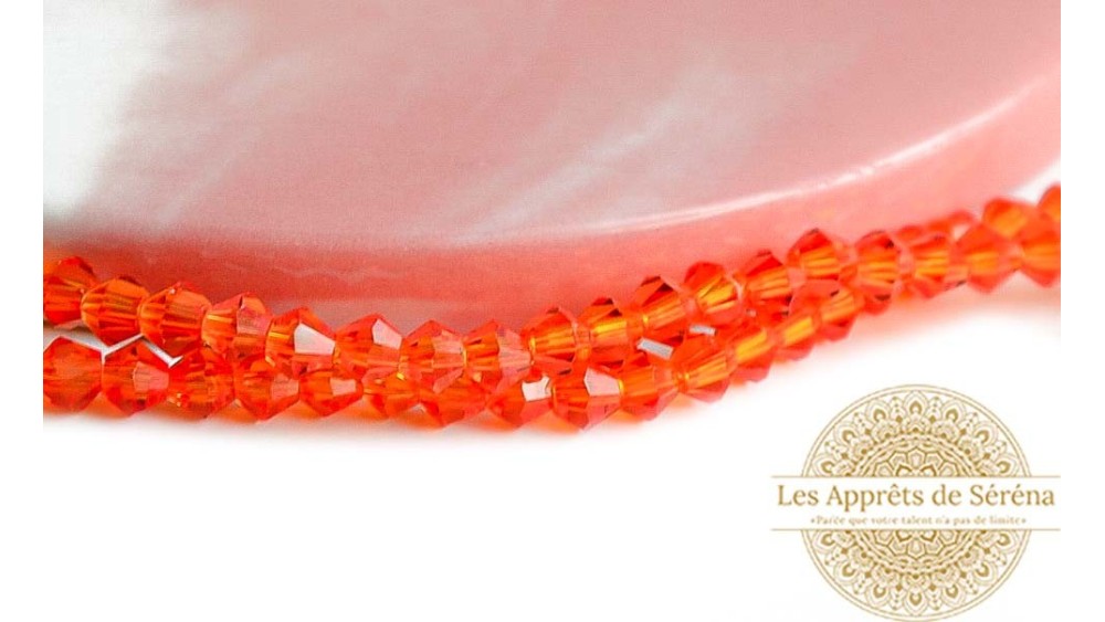 copy of Perles toupie verre en 4mm jaune AB