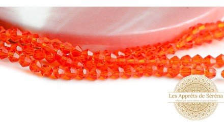 copy of Perles toupie verre en 4mm jaune AB