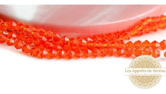 copy of Perles toupie verre en 4mm jaune AB