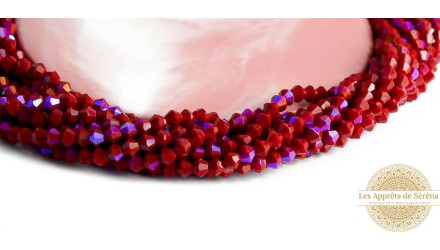 Perles toupie verre en 4mm