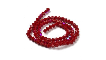copy of Perles toupie verre en 4mm jaune AB