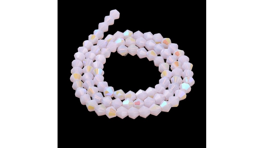 copy of Perles toupie verre en 4mm jaune AB