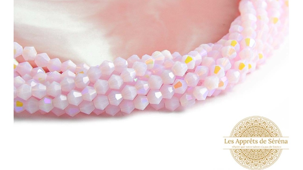 copy of Perles toupie verre en 4mm jaune AB