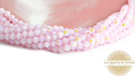 copy of Perles toupie verre en 4mm jaune AB