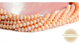 Perles toupie verre en 4mm