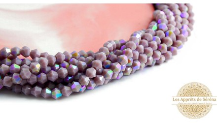 toupie verre en 4mm lavande AB