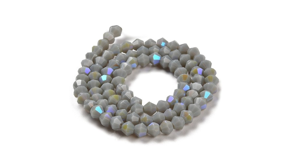 Perles toupie verre en 4mm