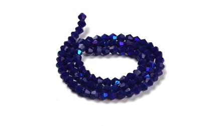 toupie verre en 4mm bleu