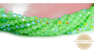 Perles toupie verre en 4mm