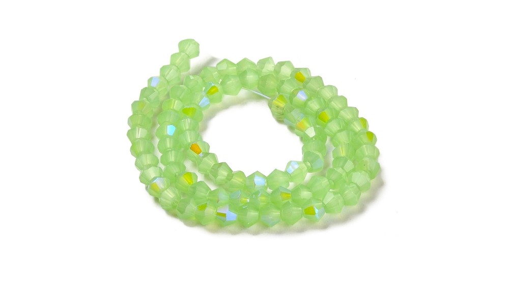 copy of Perles toupie verre en 4mm jaune AB