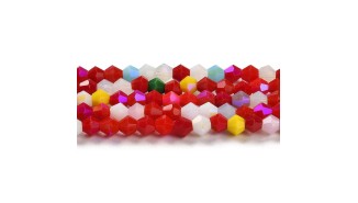 Perles toupie verre en 4mm
