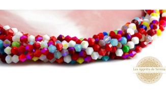 Perles toupie verre en 4mm