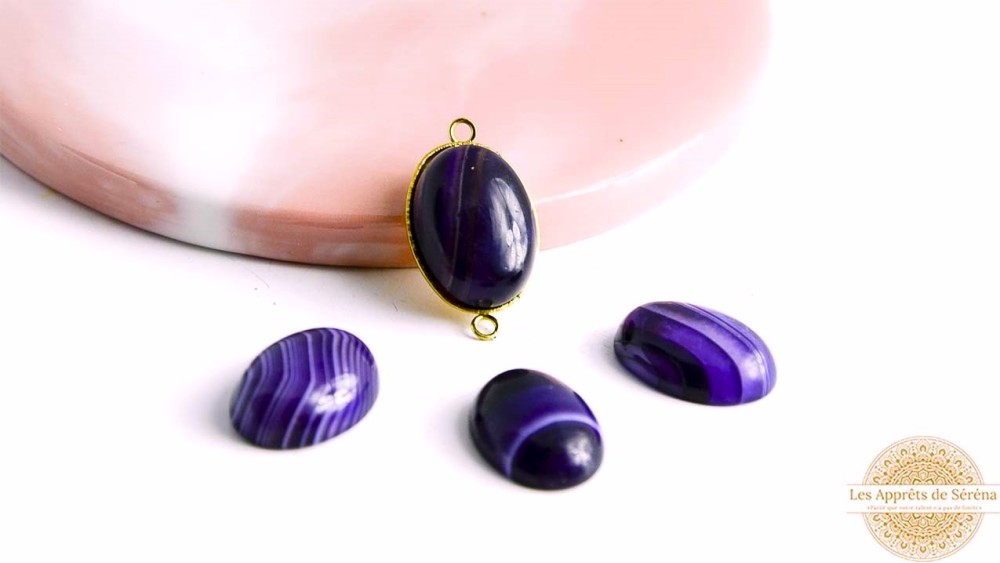Cabochon 13x18mm en agate