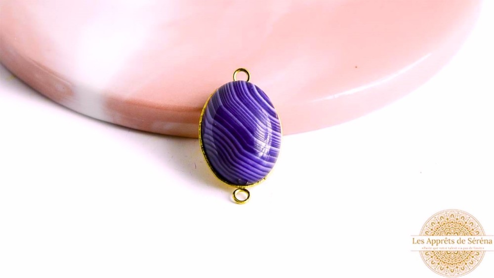 agate à rayures violette