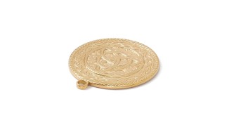 Pendentif médaillon Triskel en acier inoxydable plaqué or 18k