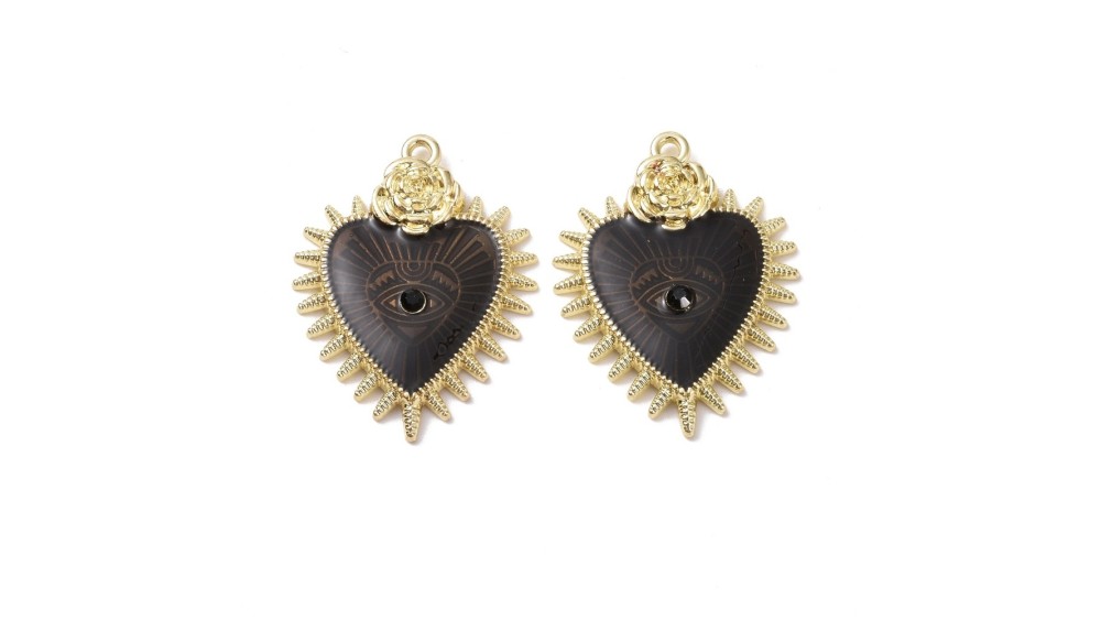 Pendentif cœur noir