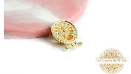 Pendentif 3D coccinelle en laiton