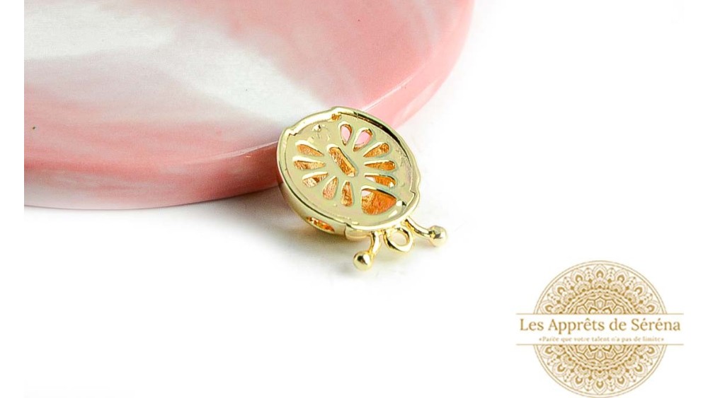 Pendentif 3D coccinelle en laiton