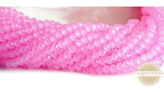 facettes 4x3mm rose plum