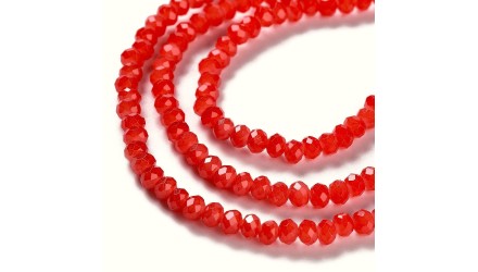 copy of Perle verre opale à facettes 4x3mm rose poudré