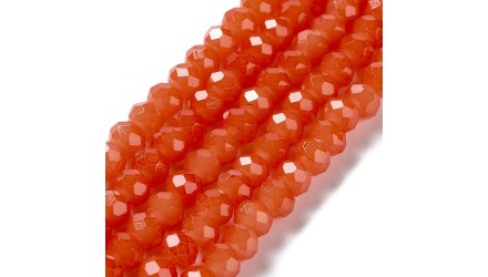 copy of Perle verre opale à facettes 4x3mm rose poudré