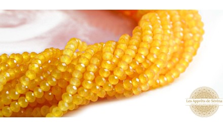 facettes 4x3mm jaune soleil
