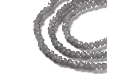 copy of Perle verre opale à facettes 4x3mm rose poudré