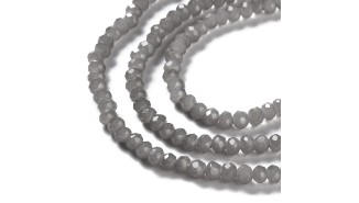 verre opale à facettes 4x3mm grise