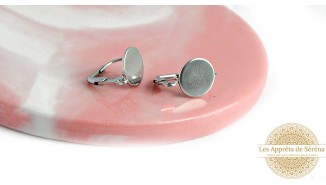 Support dormeuse acier à coller pour cabochon pour création de bijoux
