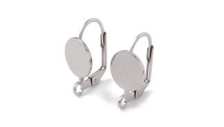 Support dormeuse acier à coller pour cabochon pour création de bijoux