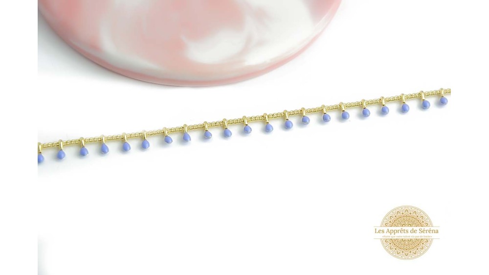 copy of Chaîne émaillée fuchsia laiton plaqué or 18k