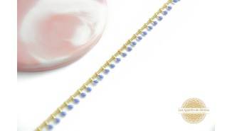 copy of Chaîne émaillée fuchsia laiton plaqué or 18k