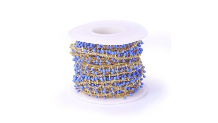 chaine laiton bleu