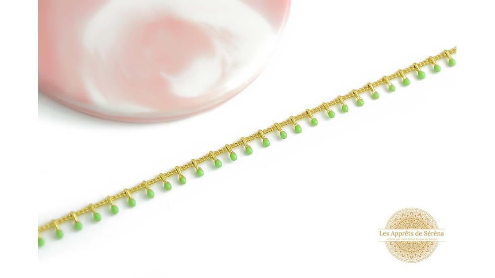 chaine émaillée verte
