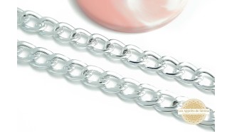 copy of Chaîne maille gourmette gros maillon 22x17mm en aluminium couleur or