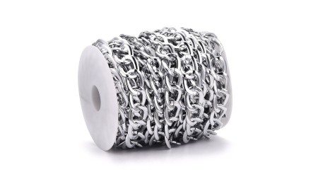 copy of Chaîne maille gourmette gros maillon 22x17mm en aluminium couleur or