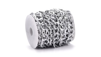 copy of Chaîne maille gourmette gros maillon 22x17mm en aluminium couleur or