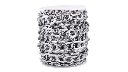 copy of Chaîne maille gourmette gros maillon 22x17mm en aluminium couleur or