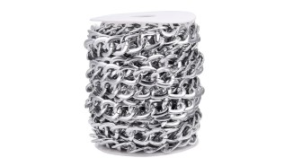 copy of Chaîne maille gourmette gros maillon 22x17mm en aluminium couleur or