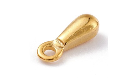 Terminaisons de chaîne goutte acier 304 dorée