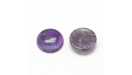 cabochon rond améthyste