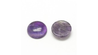 cabochon rond améthyste