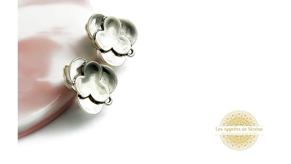copy of Paire de clips d'oreille ronds effet martelé en zamak