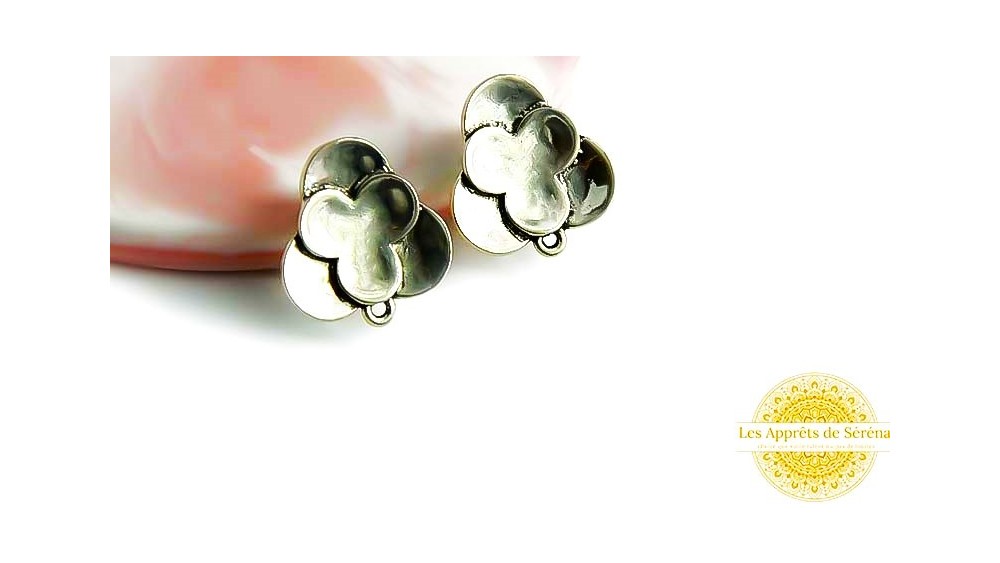 copy of Paire de clips d'oreille ronds effet martelé en zamak